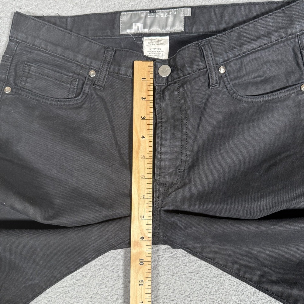 J Lindeberg Jeans Mens 29x33 Black Jay Jet Set Skinny Denim Casual Preppy Logo - Picture 6 of 13